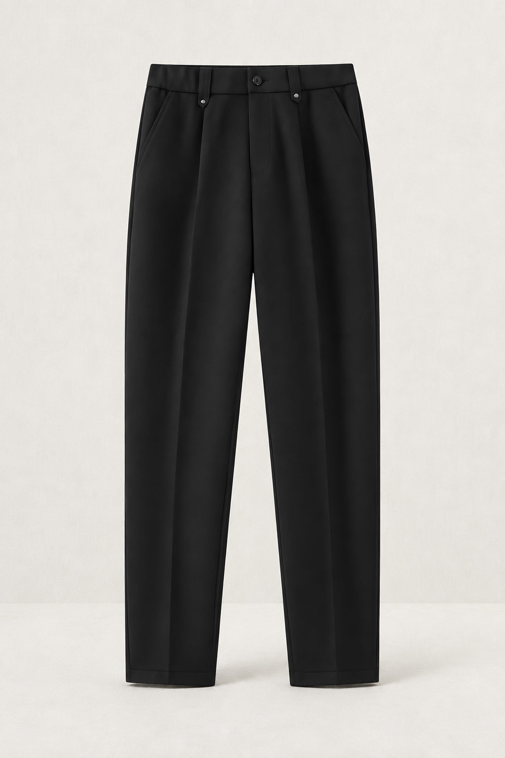 Pantalon droit Appui noir, vêtement seul — visuel généré par IA
