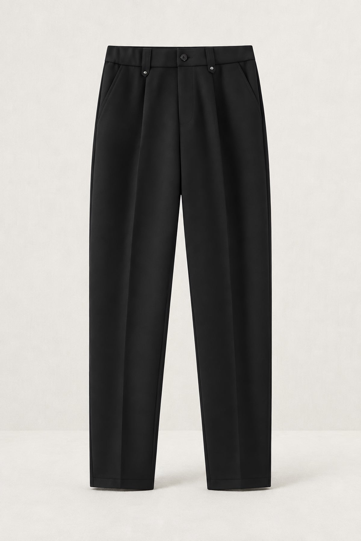 Pantalon droit Appui noir, vêtement seul — visuel généré par IA