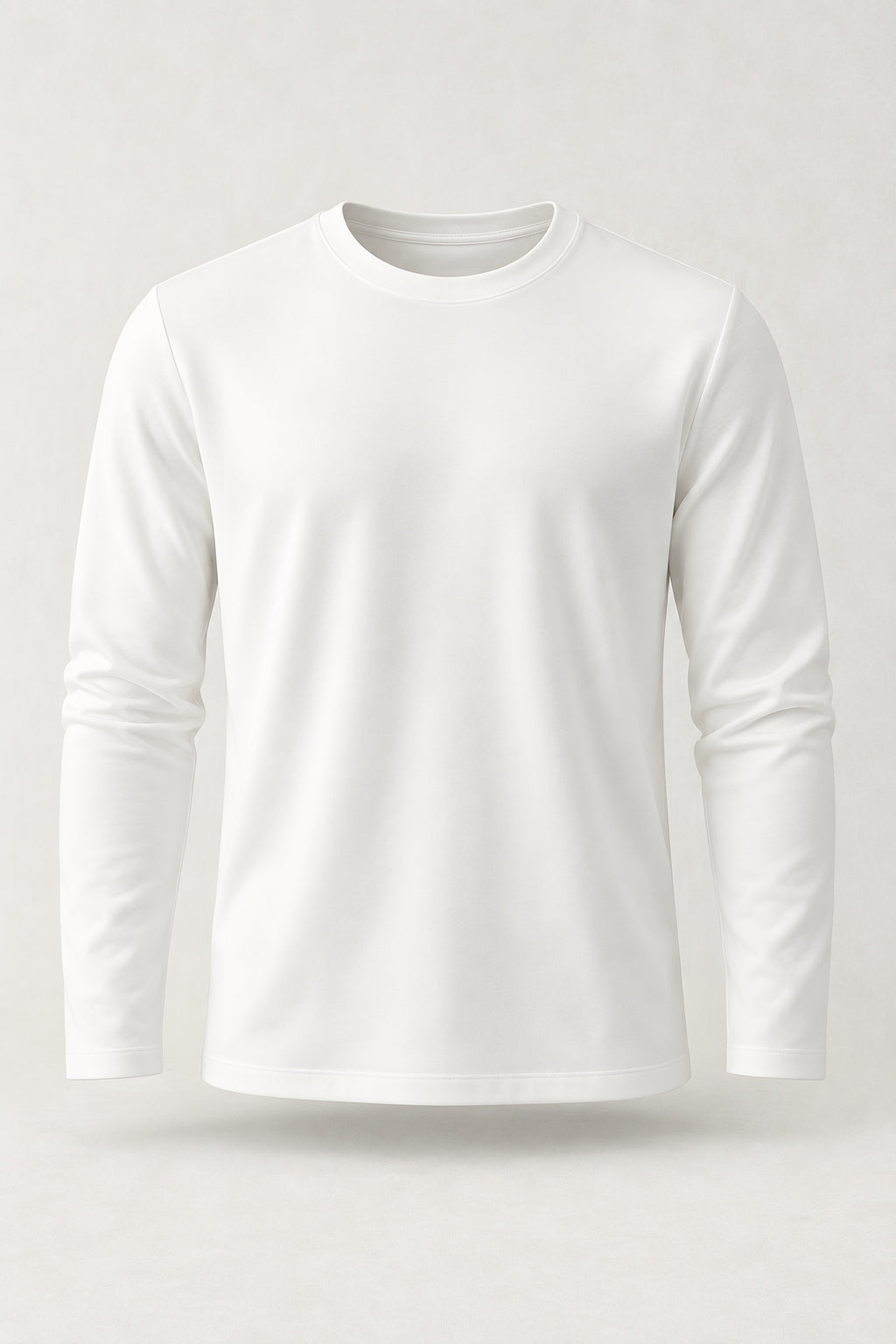 T-shirt manches longues Allège blanc, vêtement seul — visuel généré par IA