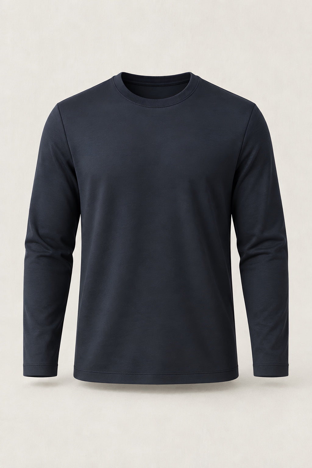 T-shirt manches longues Allège bleu marine, vêtement seul — visuel généré par IA