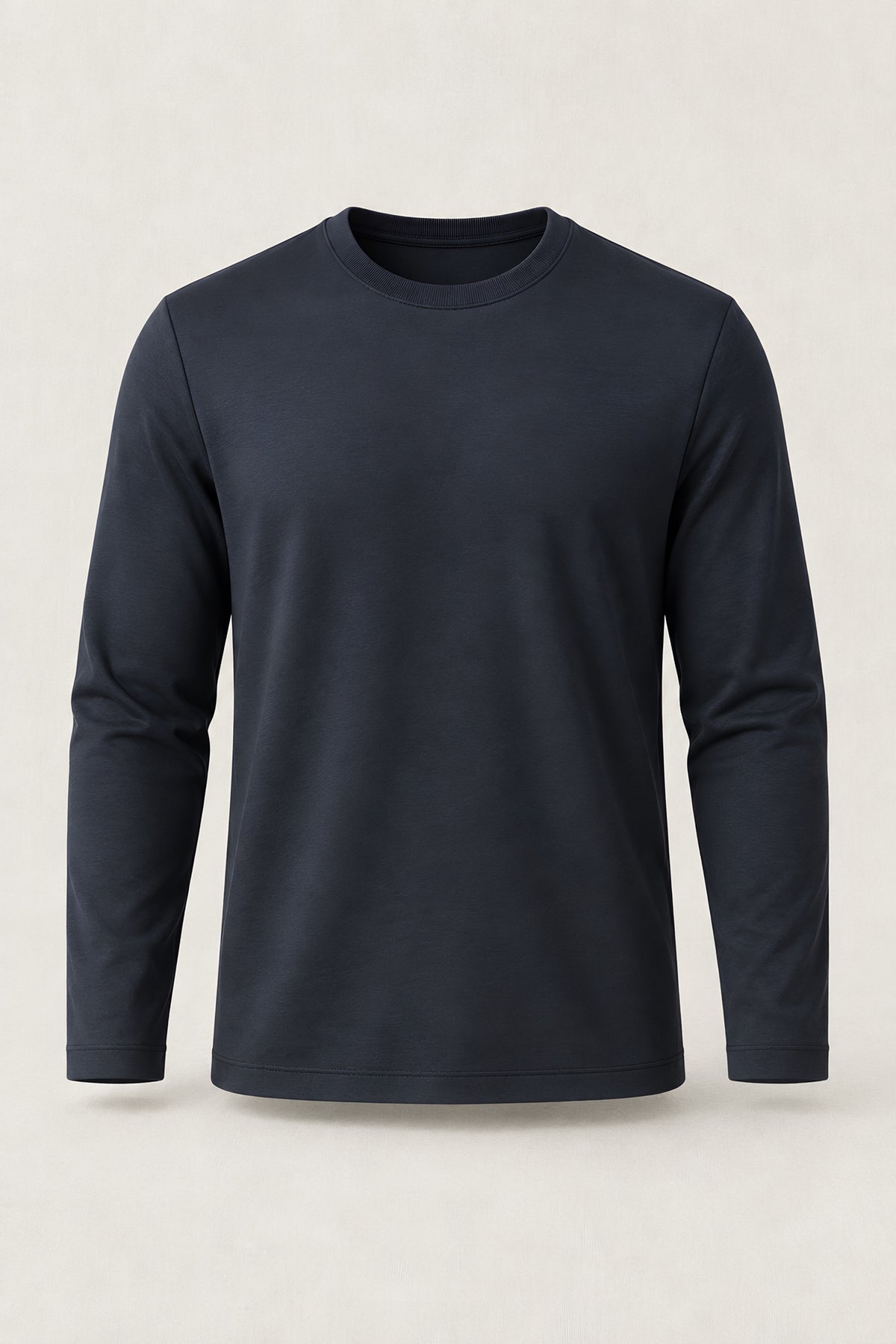 T-shirt manches longues Allège bleu marine, vêtement seul — visuel généré par IA