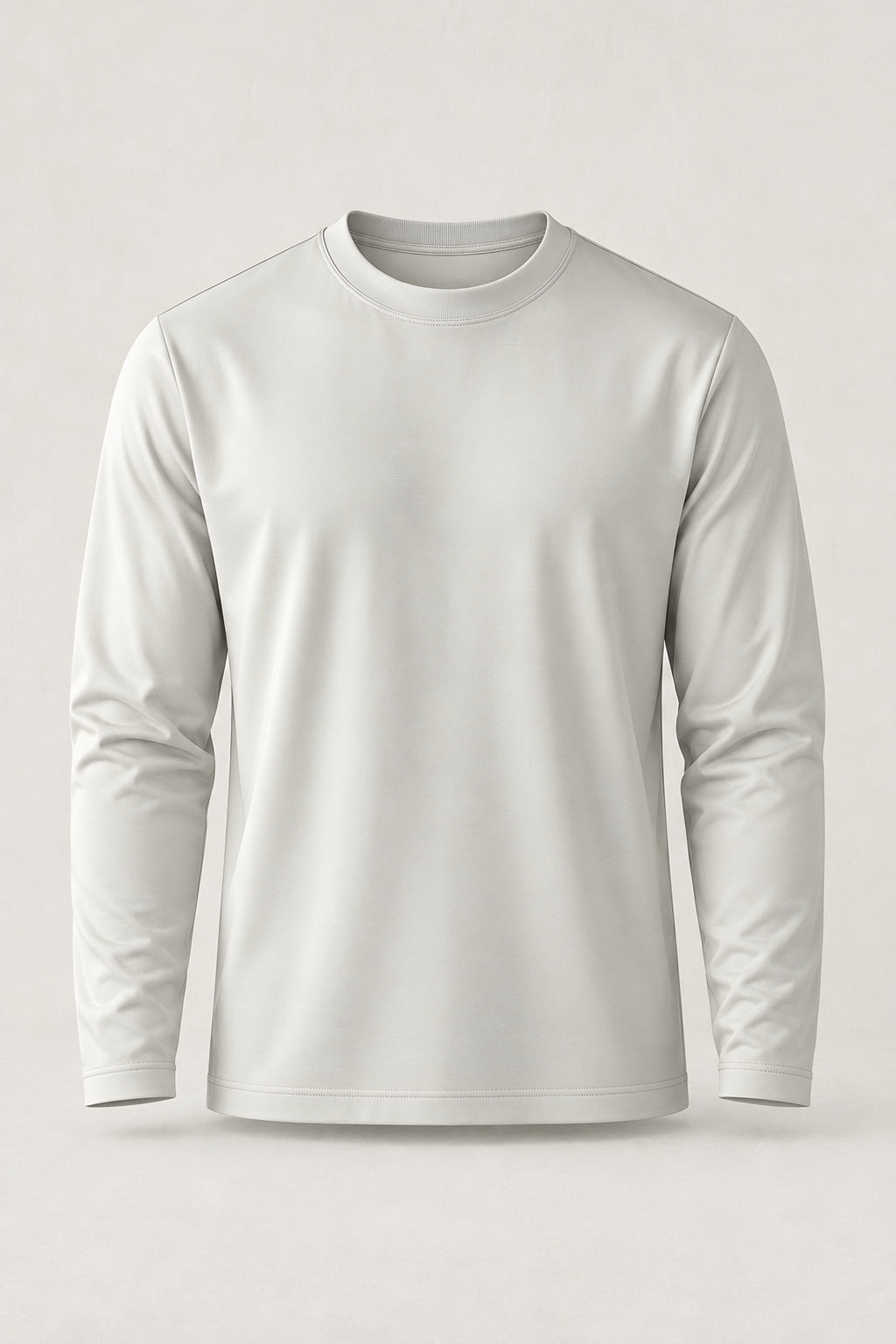 T-shirt manches longues Allège gris clair, vêtement seul — visuel généré par IA
