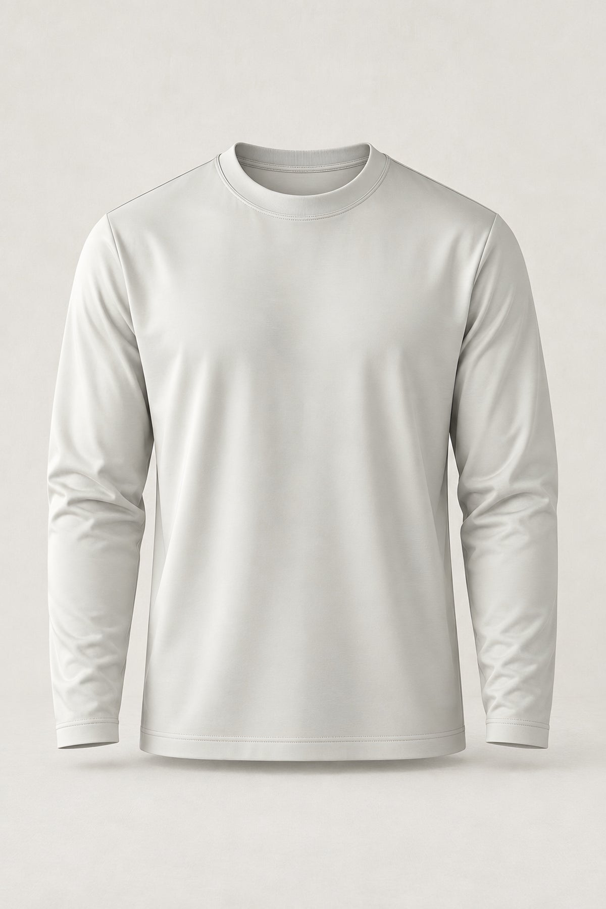 T-shirt manches longues Allège gris clair, vêtement seul — visuel généré par IA