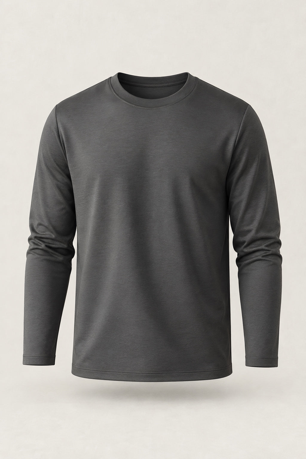 T-shirt manches longues Allège gris foncé, vêtement seul — visuel généré par IA
