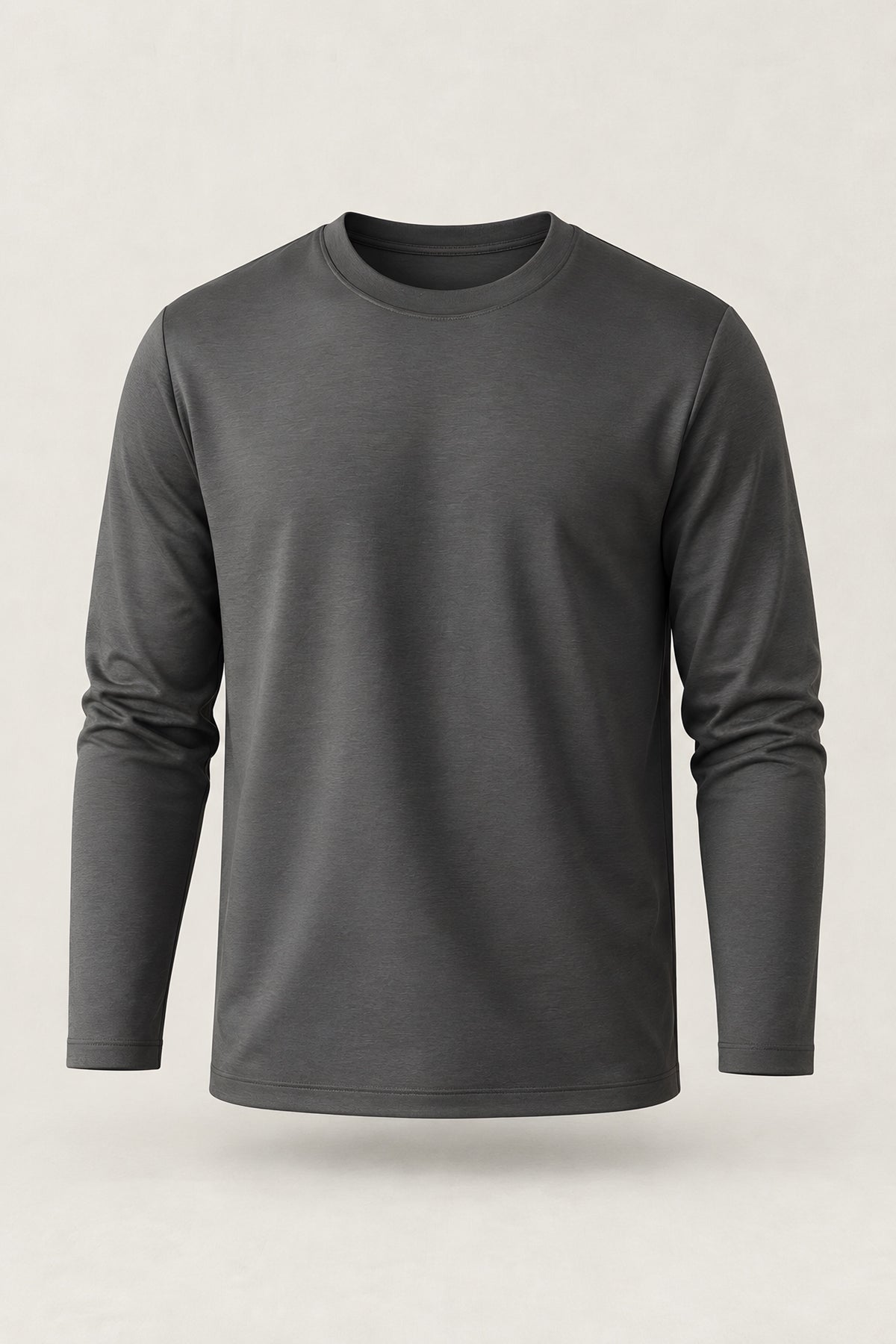 T-shirt manches longues Allège gris foncé, vêtement seul — visuel généré par IA