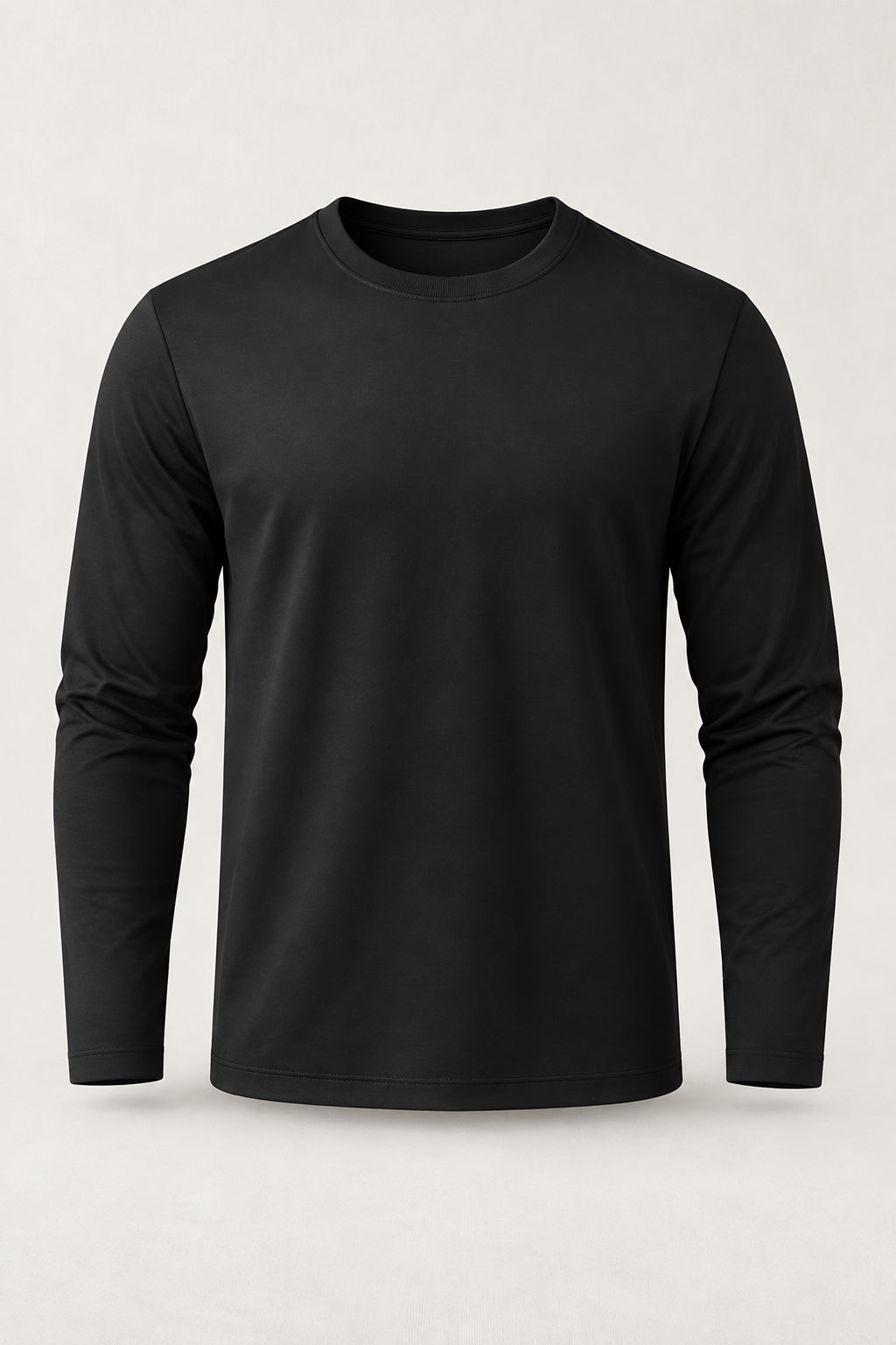 T-shirt manches longues Allège noir, vêtement seul — visuel généré par IA