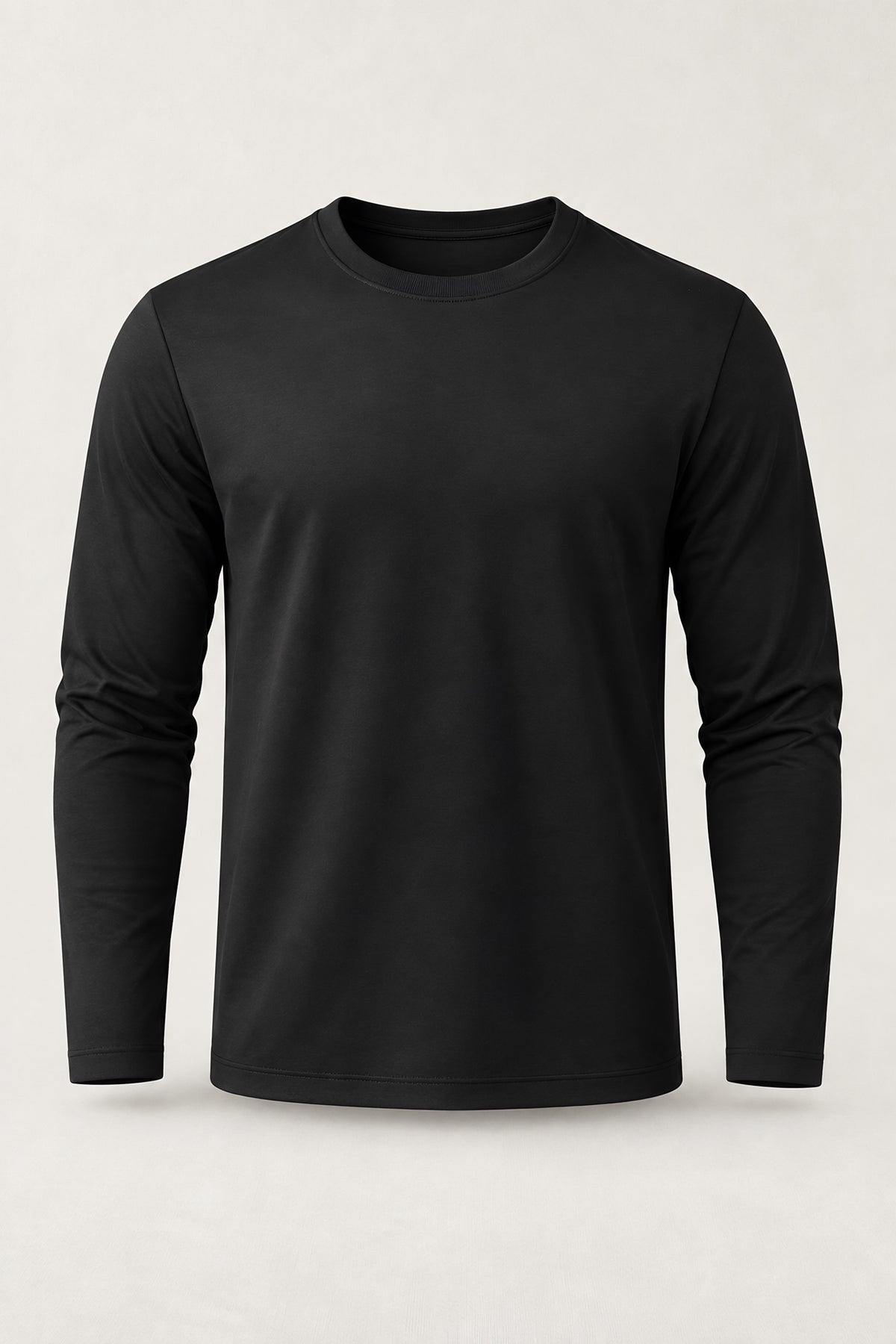 T-shirt manches longues Allège noir, vêtement seul — visuel généré par IA